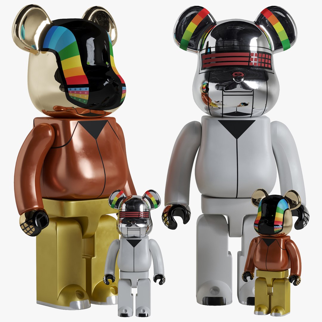 Bearbrick Daft Punk Discovery蠢朋克潮玩3D模型（OBJ,FBX,MAX）