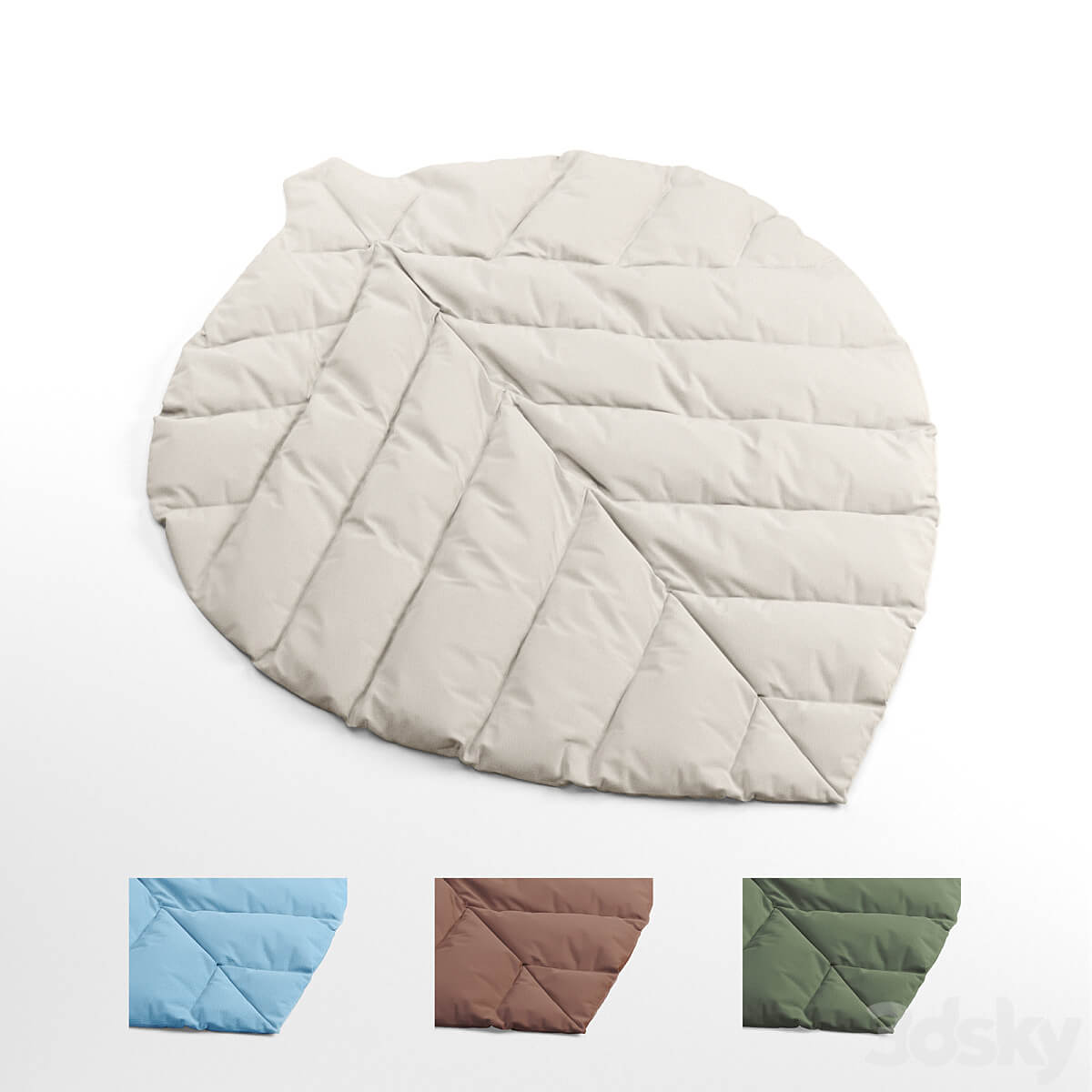 叶子形状儿童地毯3D模型（OBJ,MAX）