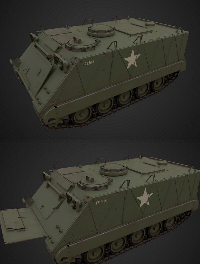 M113 – APC装甲车3D模型（OBJ,FBX）