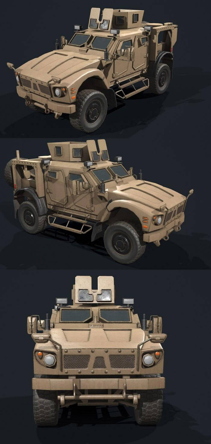 Oshkosh MATV装甲车3D模型（OBJ,FBX,MAX）