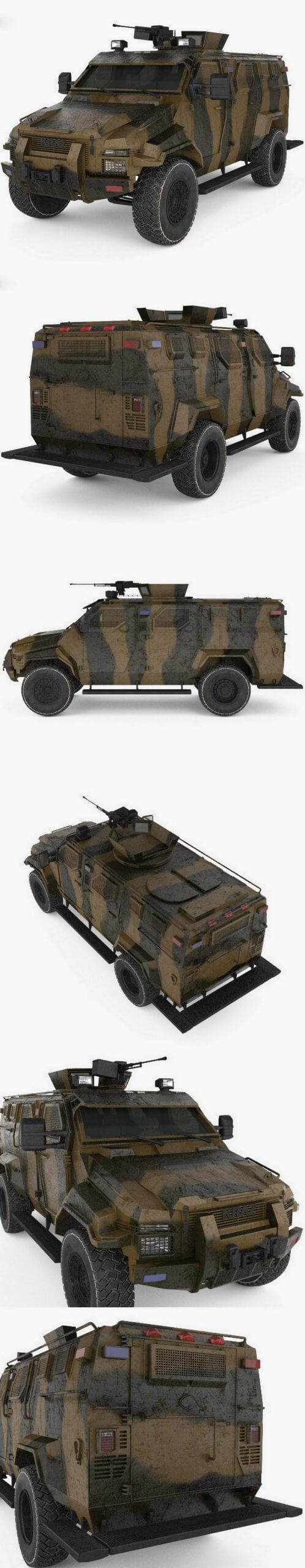 KrAZ Spartan轻型装甲车3D模型（OBJ,FBX,MAX）