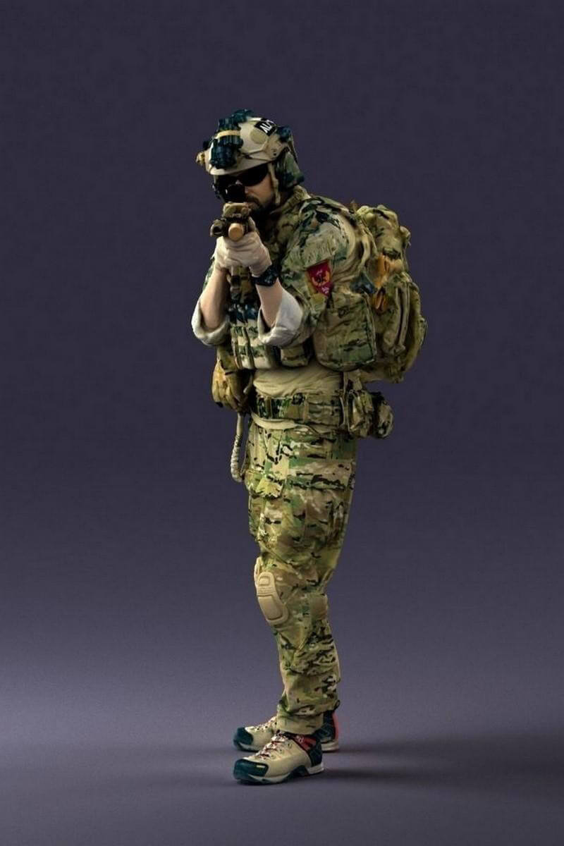 Soldier 0722全副武装的士兵3D模型（OBJ,FBX,MAX）