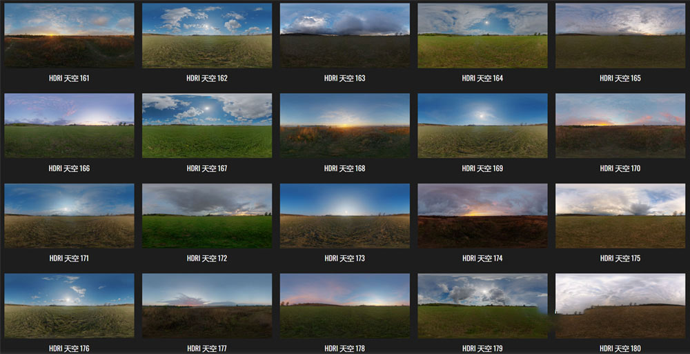 20张全景天空环境hdri-skies 第九季 天空hdr（hdri贴图下载）
