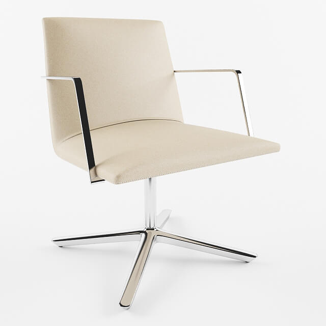 米色皮革办公椅3D模型（OBJ,FBX,MAX）