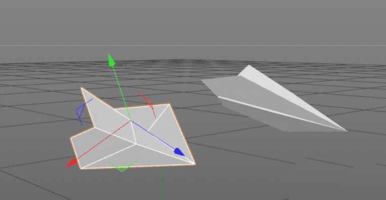 C4D怎么建模纸飞机? c4d纸飞机建模教程