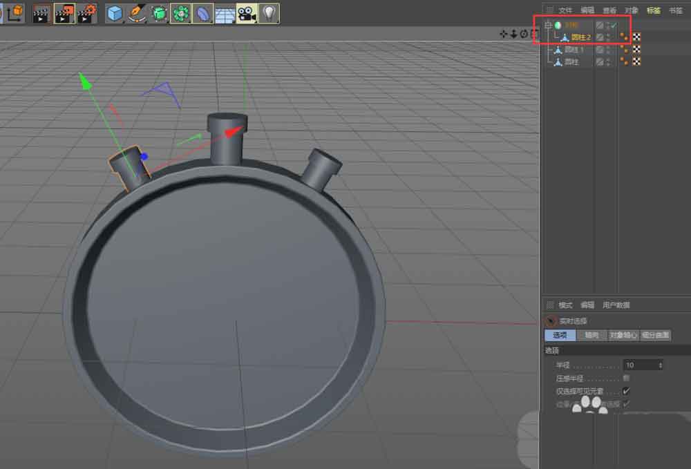 C4D怎么创建秒表模型? C4D秒表模型的建模方法