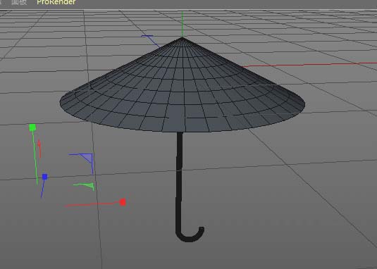 c4d怎么制作雨伞模型? c4d三维雨伞的建模方法