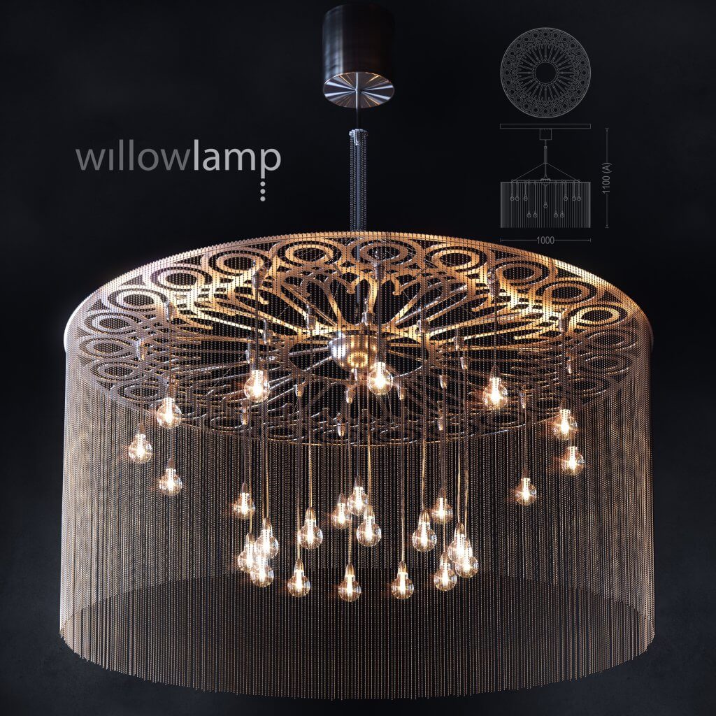 Willow Lamp吸顶灯3D模型（FBX,MAX）