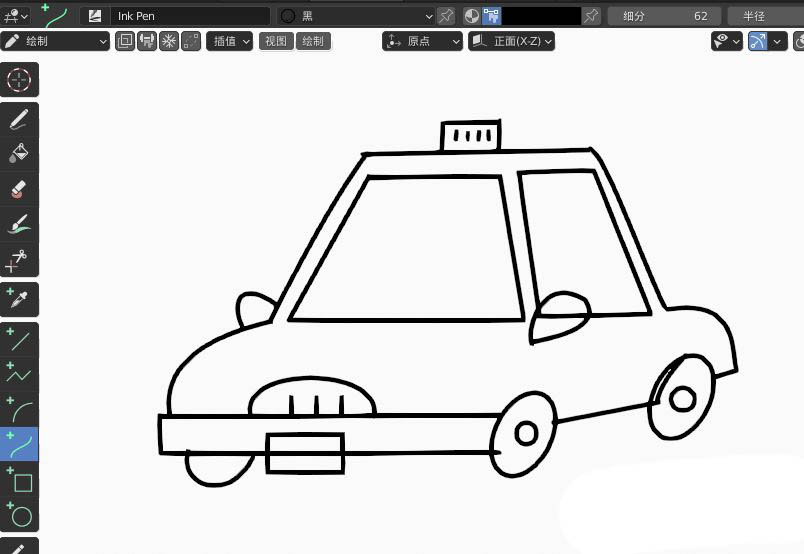 blender2.9怎么画出租车图形? blender出租车的画法