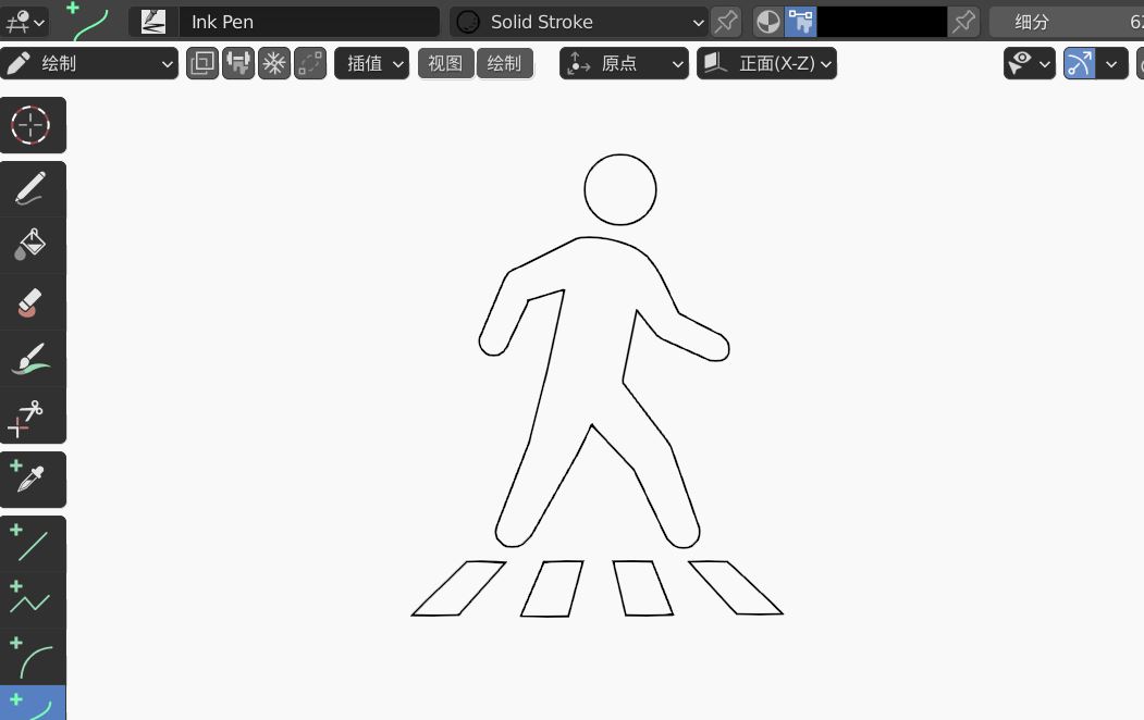 blender怎么画人行道标志? blender2.9快速设计过斑马线图标的技巧