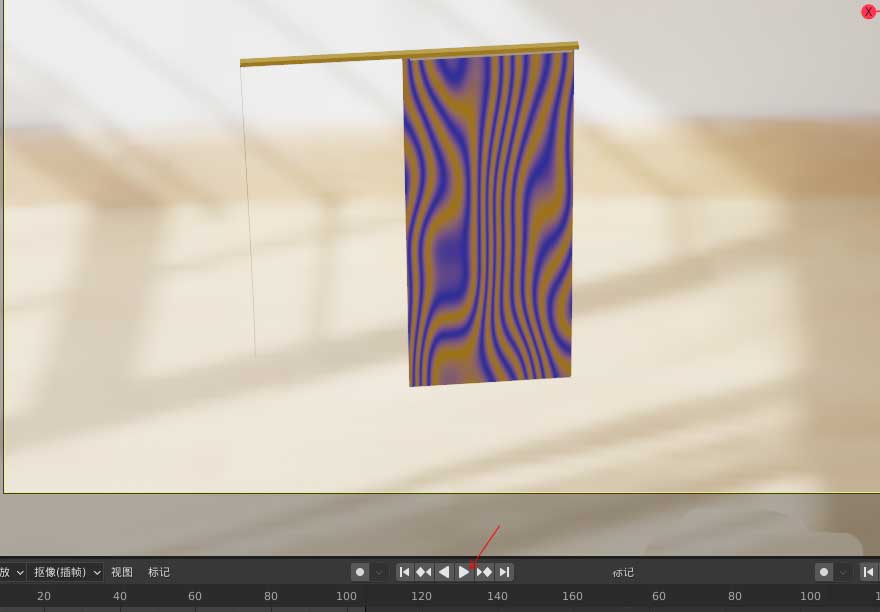 blender2.9怎么制作日式左右推拉窗帘效果的动画?