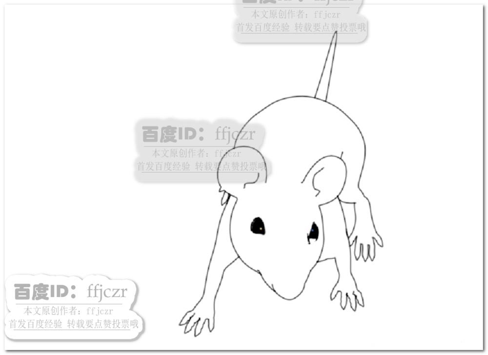 C4D三维老鼠模型怎么快速转换成二维线稿图?