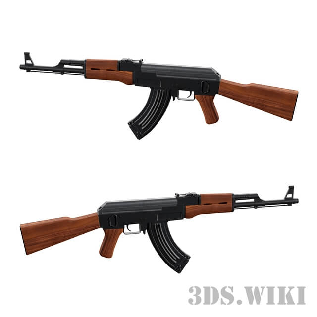 卡拉什尼科夫突击步枪AK74-1974年型号3D模型（OBJ,MAX）