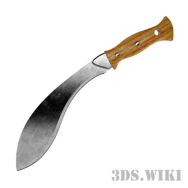 库克里弯刀3D模型（OBJ,MAX）