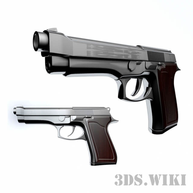 贝雷塔手枪3D模型（FBX,MAX）