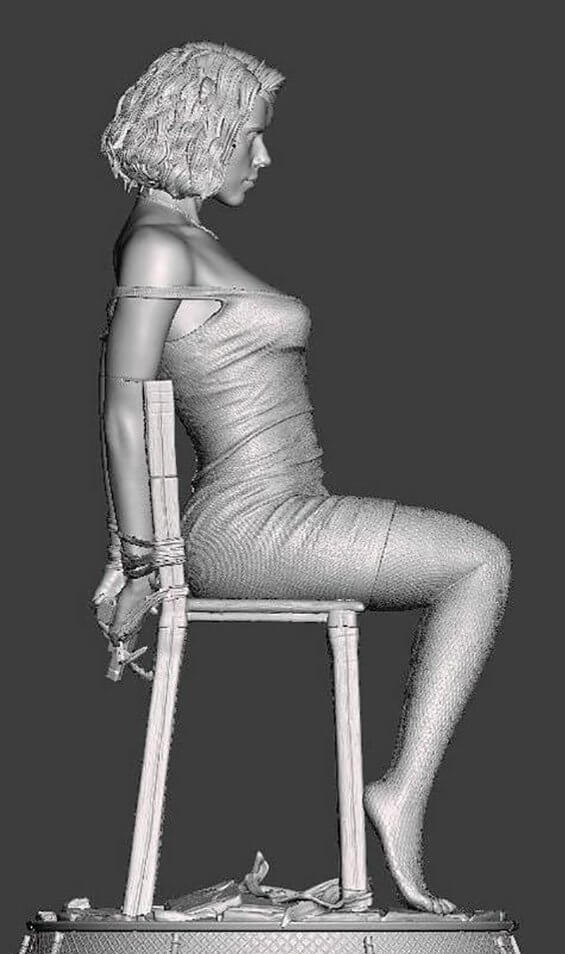 黑寡妇雕刻3D打印模型下载 (3D PRINT,STL)