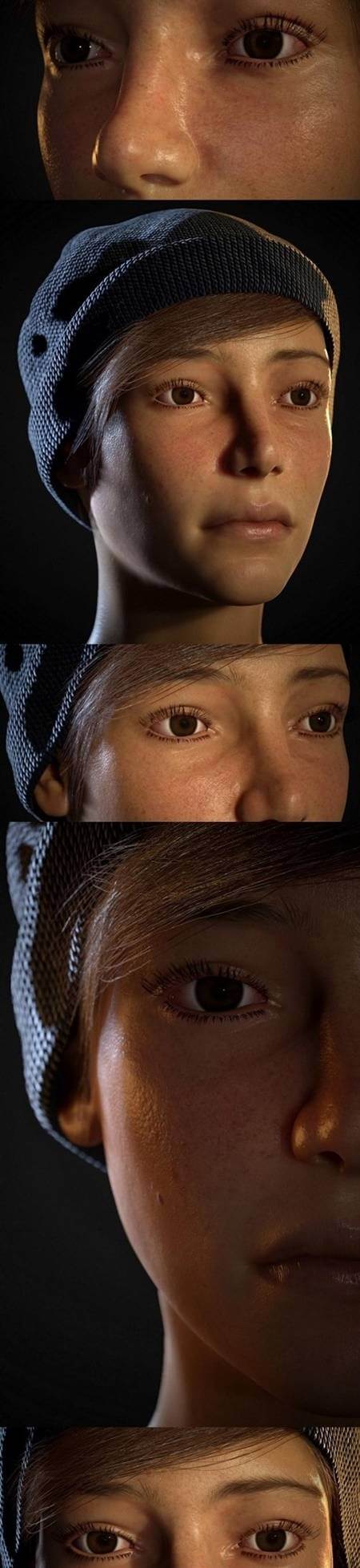 女孩脸部3D模型（OBJ,FBX,MAX）
