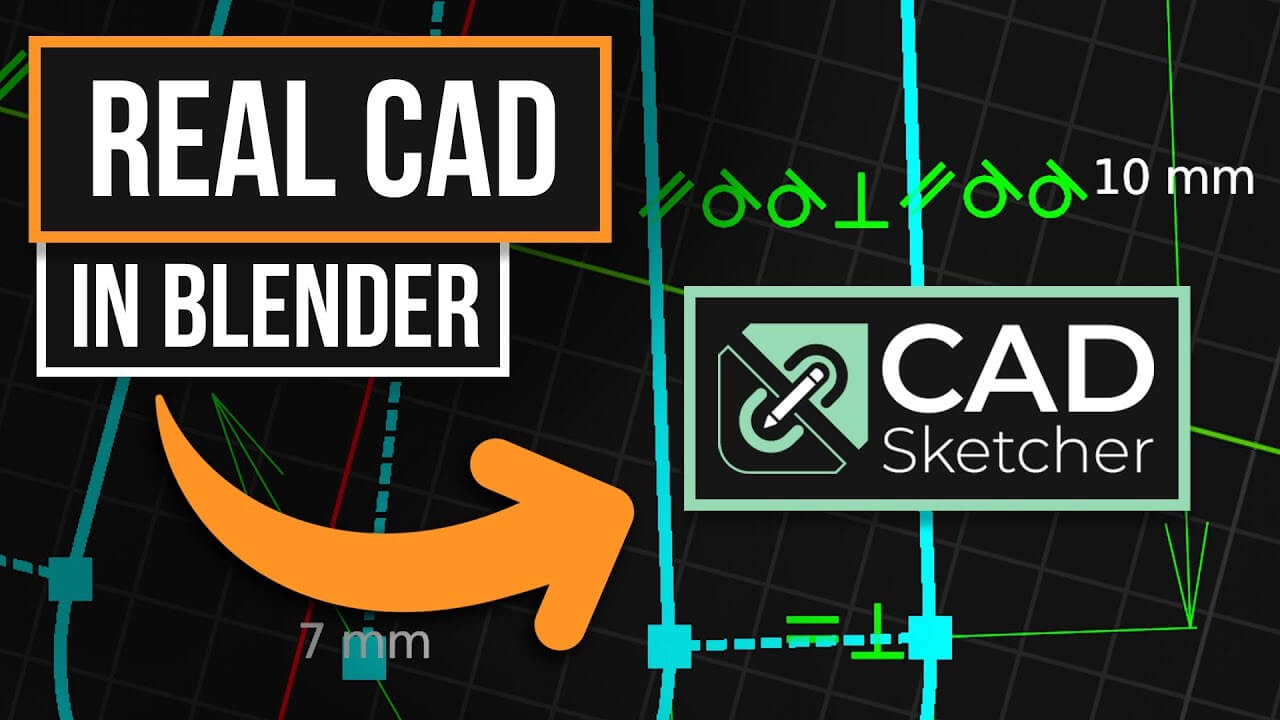 Blender精细化建模 CAD Sketcher 插件下载