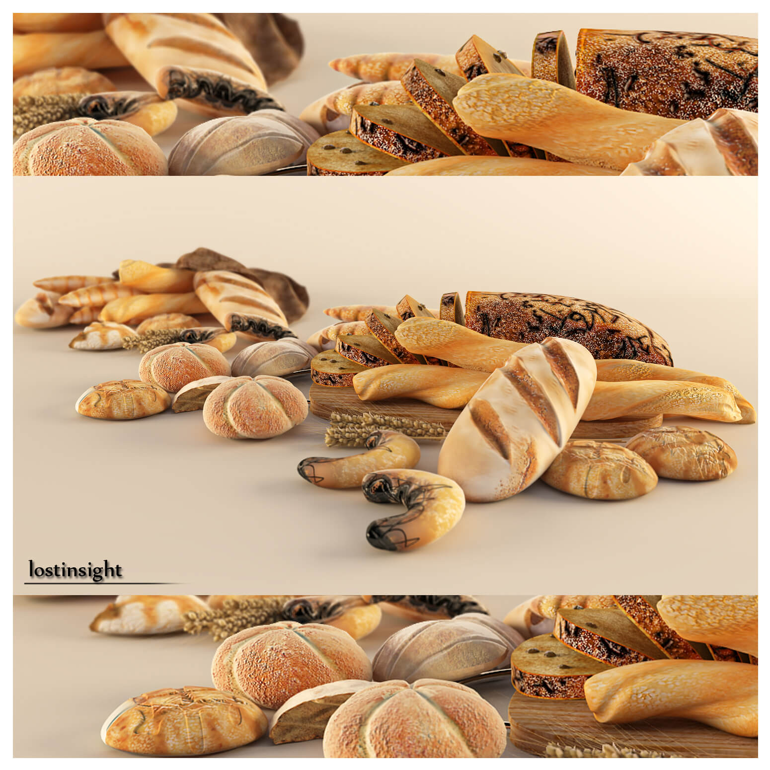 面包和糕点3D模型（FBX,MAX）