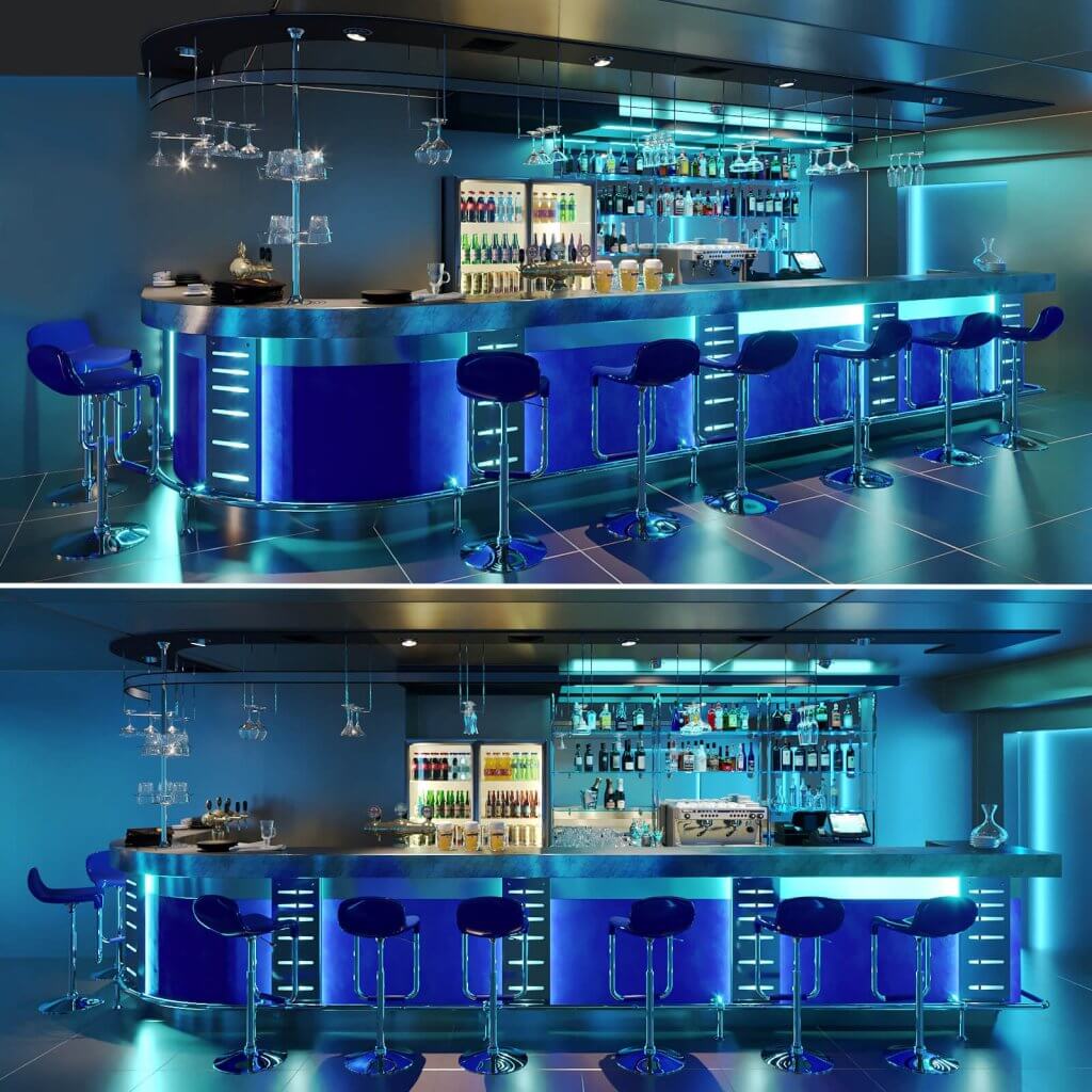 酒吧吧台3D模型（OBJ,FBX,MAX）